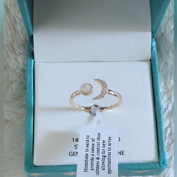 Shivam Crescent Moon🌙 and Moonstone Gem Ring💍 - Picture 14 of 16